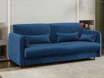 Canapé rabattable CONCEPTION PRO 2 places tissu bleu