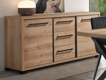Buffet/bahut RIMINI 2 portes 3 tiroirs chêne arizona