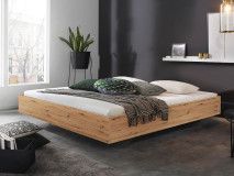 Lit IXANA 180x200 cm chêne artisan avec matelas avec sommier