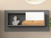 Armoire murale CARINO 100 cm graphite/blanc