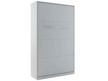 Lit mural escamotable CONCEPTION 120x200 cm gris mat (vertical)