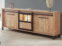 Buffet/bahut ALCANTARA 3 portes 207 cm teck orangé