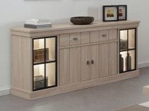 Buffet/bahut ORANO 4 portes 2 tiroirs orme