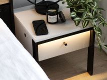 Table de chevet GRIZOU 1 tiroir gris