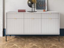 Buffet/bahut NORYA 3 portes 3 tiroirs gris
