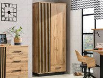 Armoire LAVIDA 2 portes 1 tiroir chêne artisan