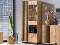 Colonne LAVIDA 3 portes chêne artisan