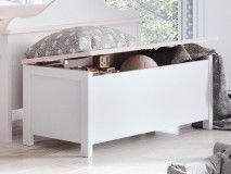 Coffre LUCIA blanc/rose