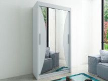 Armoire MONACORNE 2 portes coulissantes 120 cm blanc