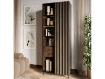 Vitrine PELOSA 2 portes frêne portland/noir