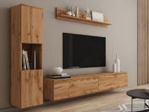 Mur tv-hifi PARLO 4 portes chêne wotan