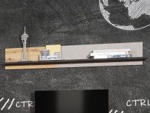 Étagère BIC 115 cm chêne artisan/gris soie