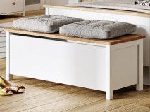 Coffre SHELLY blanc/chêne nash 