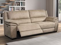 Canapé relax électrique KILARI 3 places tissu majestic