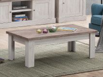 Table basse NELI 120 cm chêne blanc/chêne d'automne
