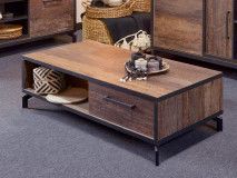 Table basse KUTINA 135 cm bois navire noir