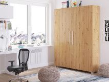 Lit escamotable TEMA 160x200 cm chêne artisan