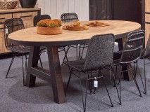 Table repas LOVELY 225 cm teck orangé