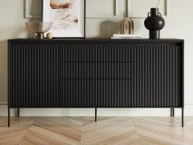 Buffet/bahut TRAINING 2 portes 3 tiroirs chêne noir