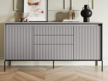 Buffet/bahut TRAINING 2 portes 3 tiroirs gris