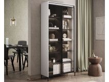 Vitrine TRAINING 2 portes blanc avec led