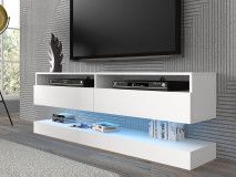 Meuble tv-hifi DUAL 2 portes blanc