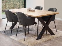 Table repas RUIZ 184 cm teck orangé