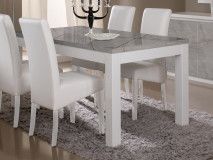 Table repas ROMEO 190 marbre/blanc