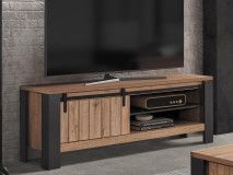 Meuble tv-hifi SIMETTRA 1 porte chêne scarlet