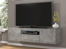 Meuble tv-hifi AUREO 3 portes 150 cm béton
