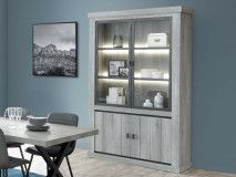 Vitrine MADRAS 4 portes dark forest