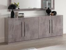 Buffet/bahut GRENADE 4 portes marbre laqué