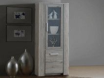 Vitrine ELIA 2 portes chêne rustique