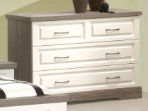 Commode IVANA 3 tiroirs truffe/porcelaine