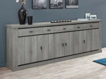 Buffet/bahut MADRAS 4 portes 5 tiroirs dark forest