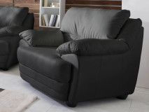 Fauteuil NEBRASKA 1 place éco-cuir noir