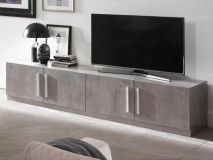 Meuble tv-hifi GRENADE 4 portes marbre laqué