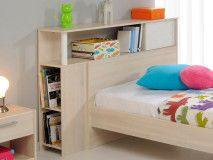 Tête de lit CARL acacia fumé/blanc