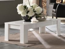 Table basse MADONNA rectangulaire blanc laque