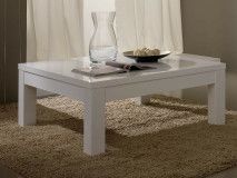 Table basse ROMEO rectangulaire blanc laque