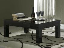 Table basse ROMEO rectangulaire noir laque