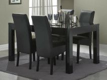 Table repas ROMEO 160 noir laque