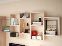 Bibliothèque SMART 7 niches sonoma