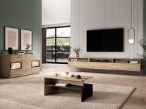 Salon BABEL II 5 portes 3 tiroirs sanremo avec led