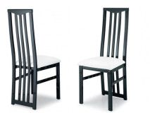 Lot de 2 chaises ROMEO noir/blanc