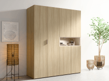 Armoire VILLANOVA 5 portes chêne barista