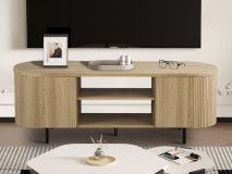 Meuble tv-hifi LARUSSO 2 portes chêne naturel
