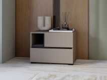 Chevet CROSSAIR 2 tiroirs taupe