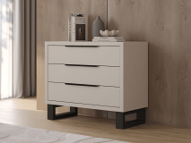 Commode HAMETTE 3 tiroirs cachemire