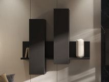 Armoire murale BOTSWANA 2 portes noir mat